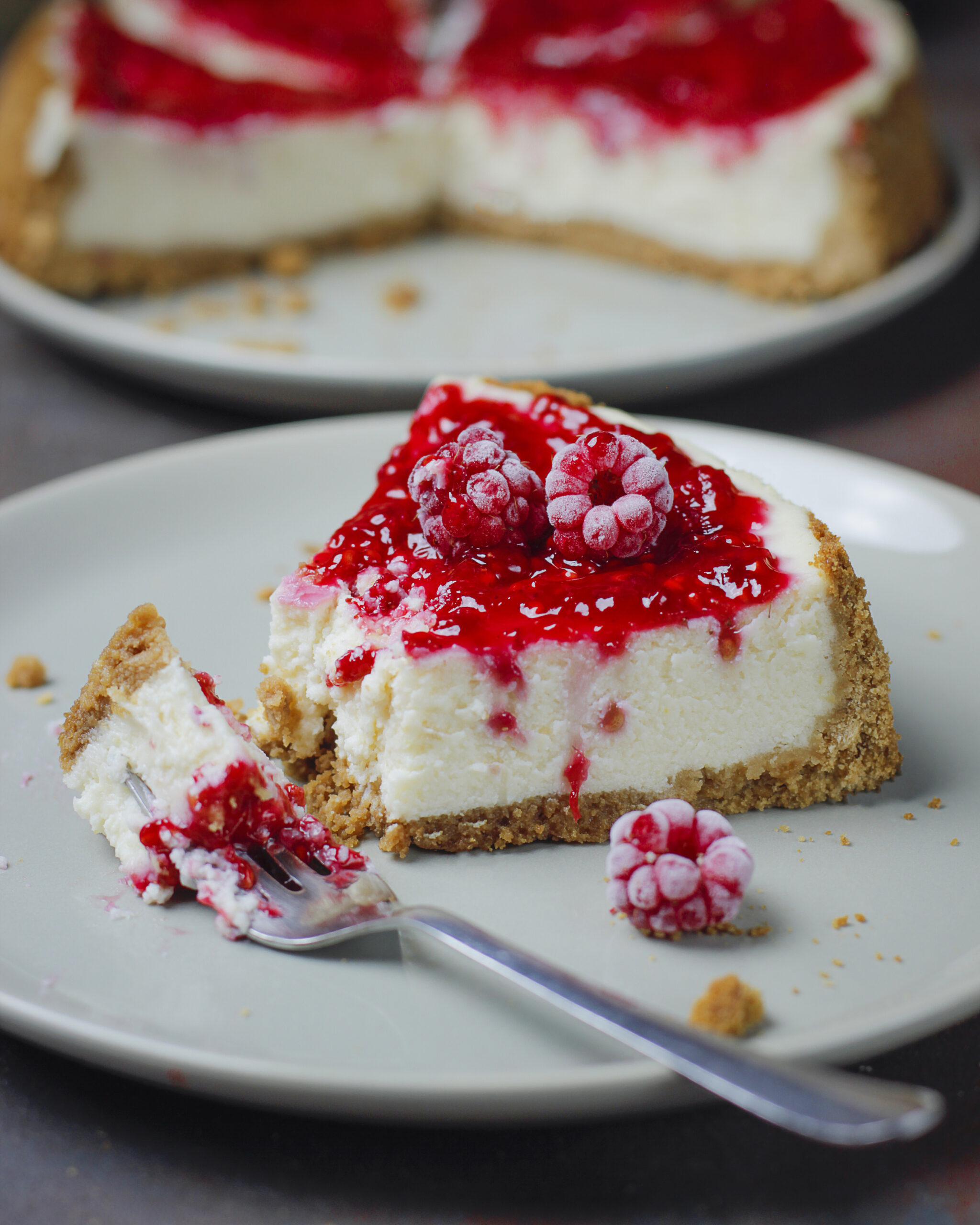 fresh raspberry cheesecake