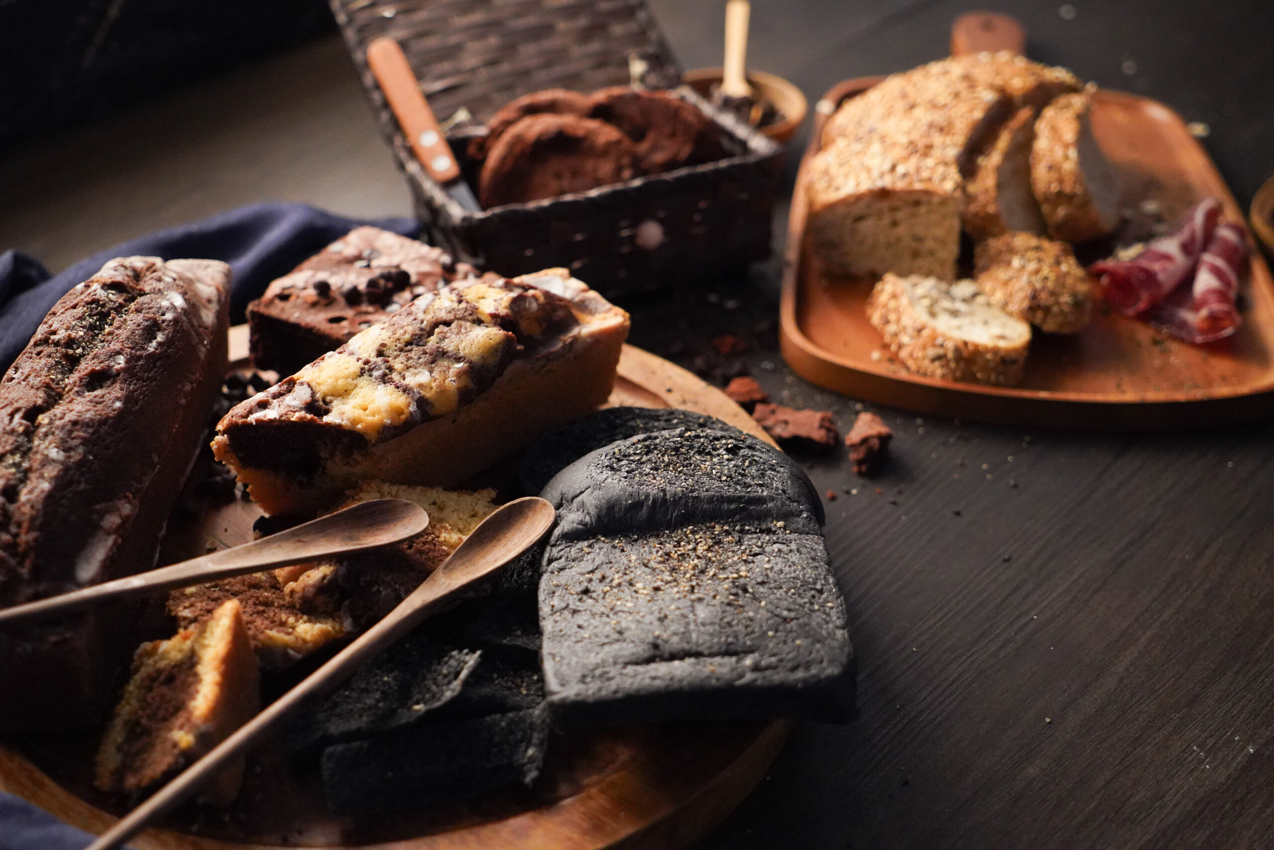 bacon bread cookies brownie pastry bakery. baked homemade food