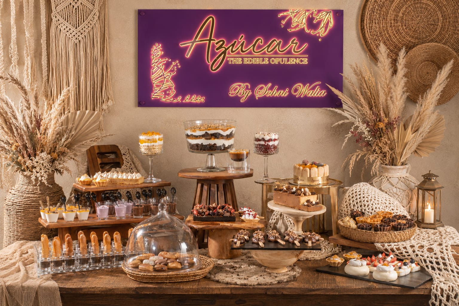 Boho dessert table