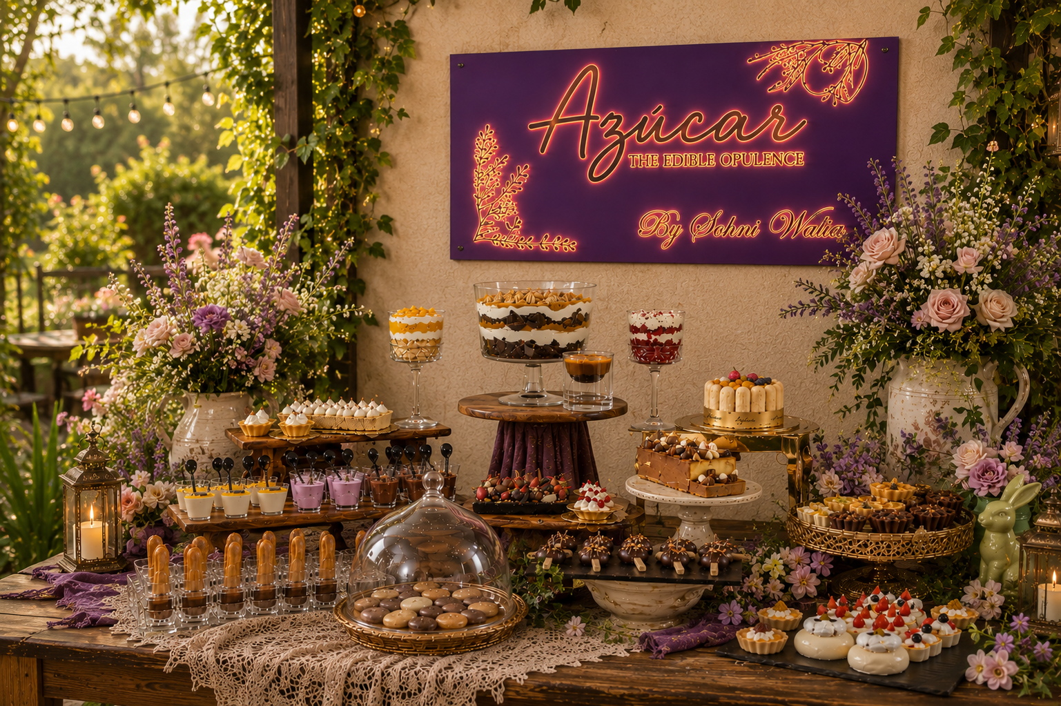 Dessert Table – Floral:Garden – outdoor