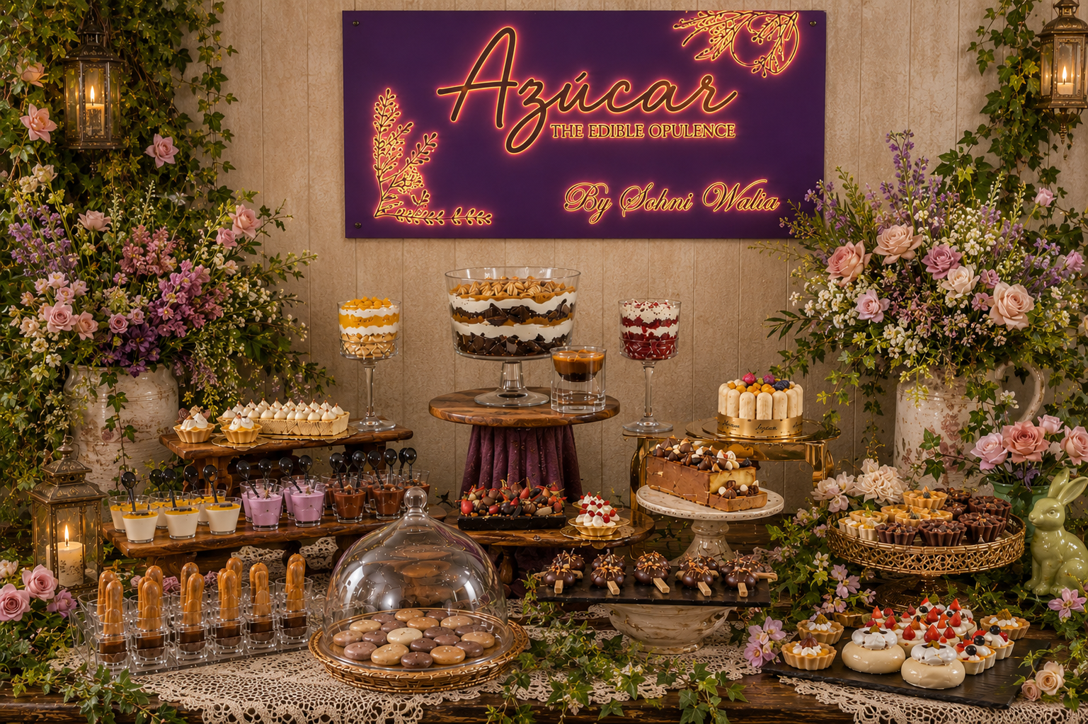 Floral Garden dessert table