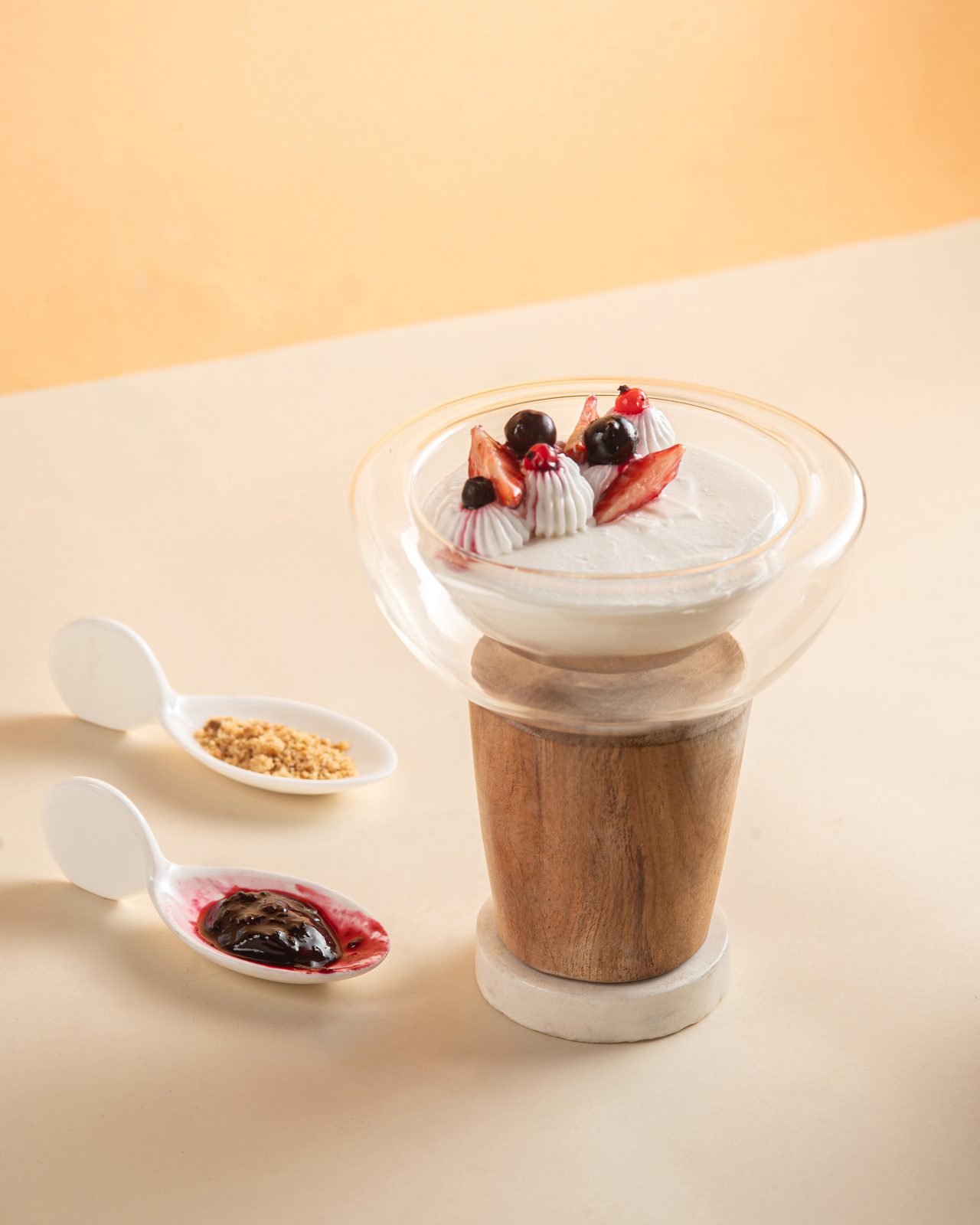 Yuzu Yogurt Mousse with Fresh Berries